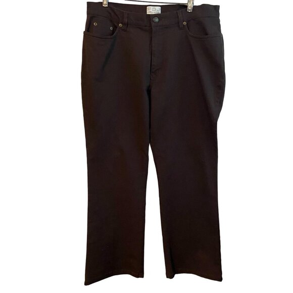 FDJ French Dressing Jeans‎ Olivia Flare Straight Brown Women Plus Size 16 Petite - Picture 1 of 10